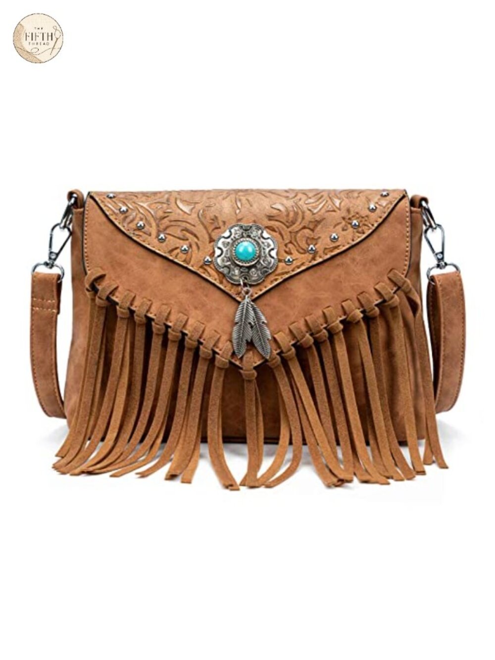 Western Fringe Crossbody Purse Tassel Shoulder Bag Concho Wallet